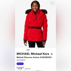 Stunning Michael Kors red belt a jacket brand new with tags